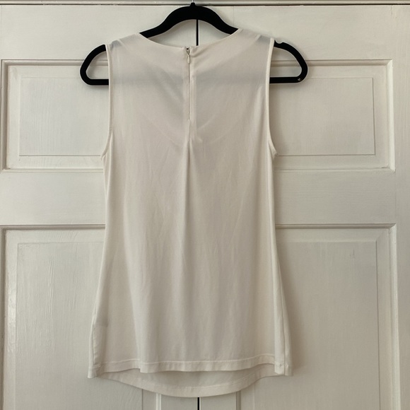 Banana Republic Sleeveless Cowl Blouse White Size Small Shirt Top Work Dressy - Picture 4 of 12